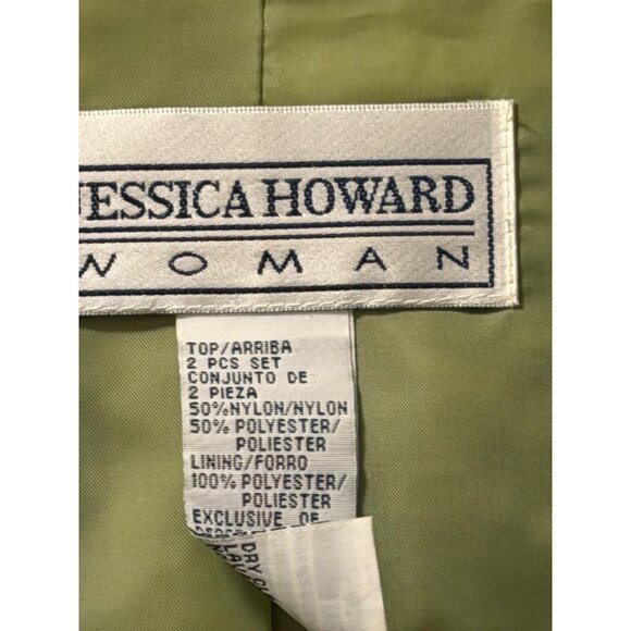 Jessica Howard Womans 2-Piece Set Size 18 Floral Embroidered Jacket & Skirt Nylo - Picture 3 of 12